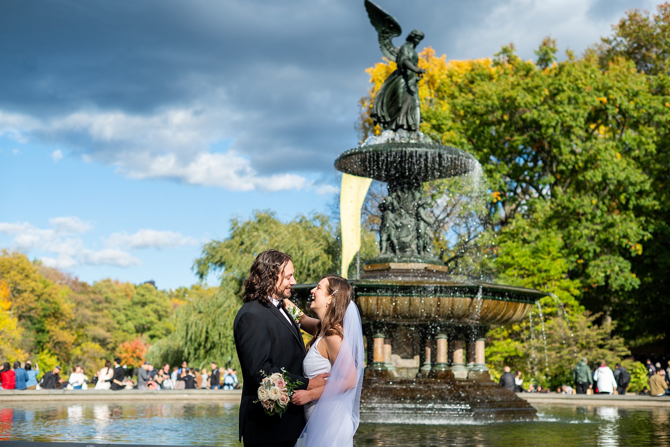 Wedding Photo at Bethesda Fountain 