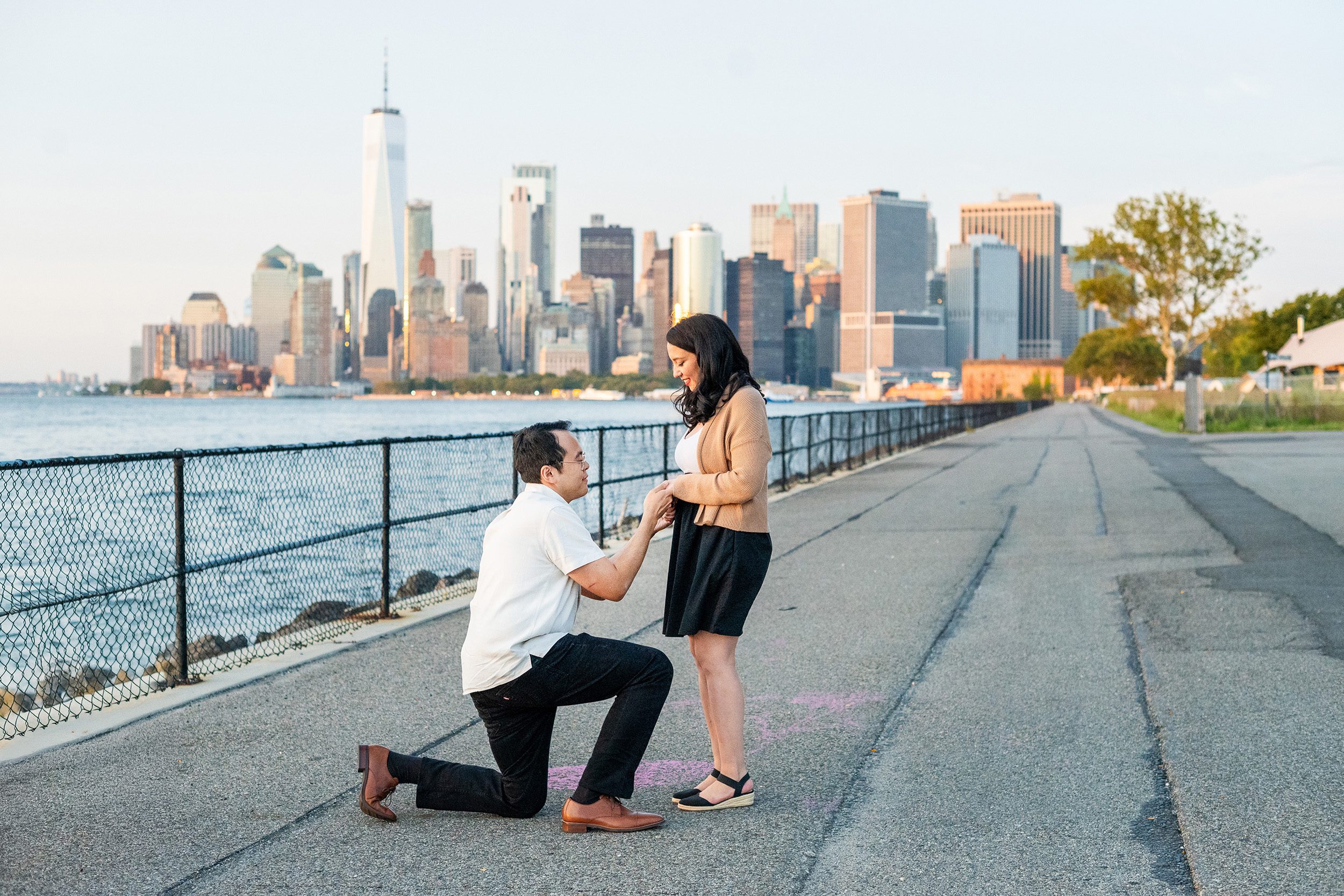 Surprise proposal at Governors Island 
