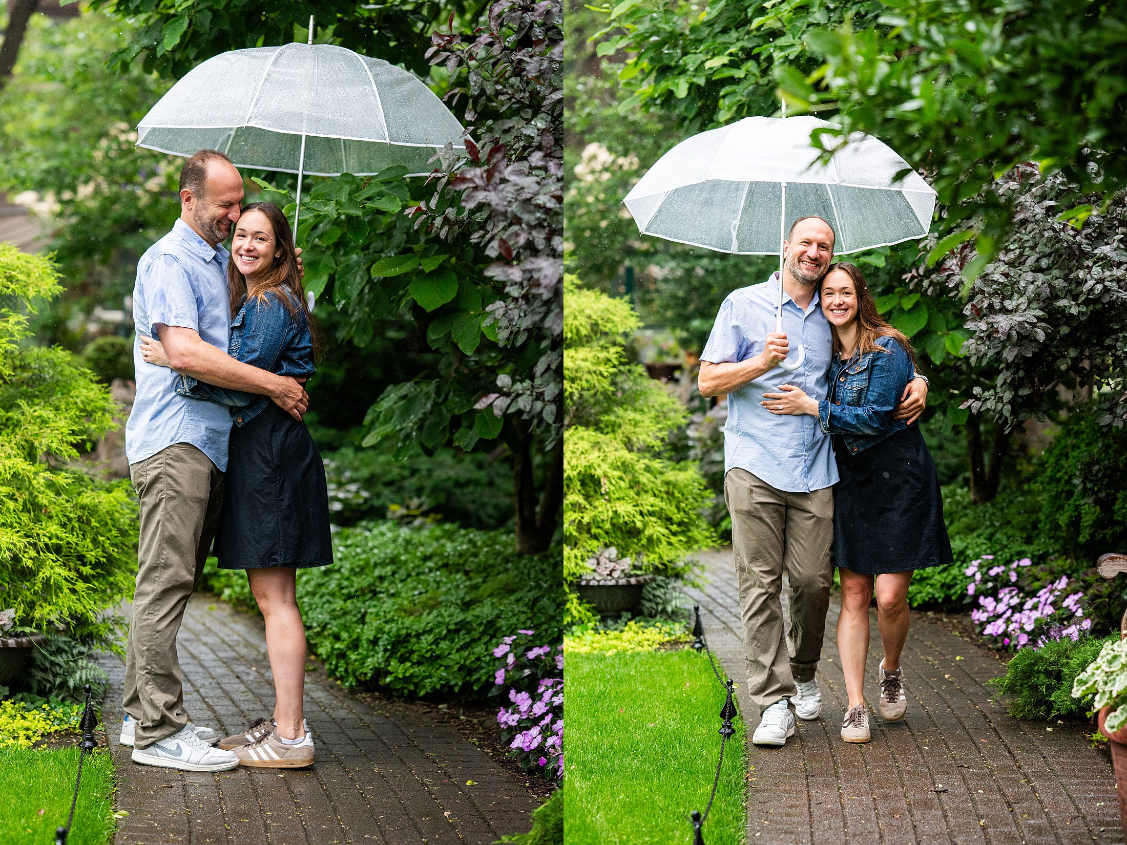 Secret gardens for engagement photos in NYC