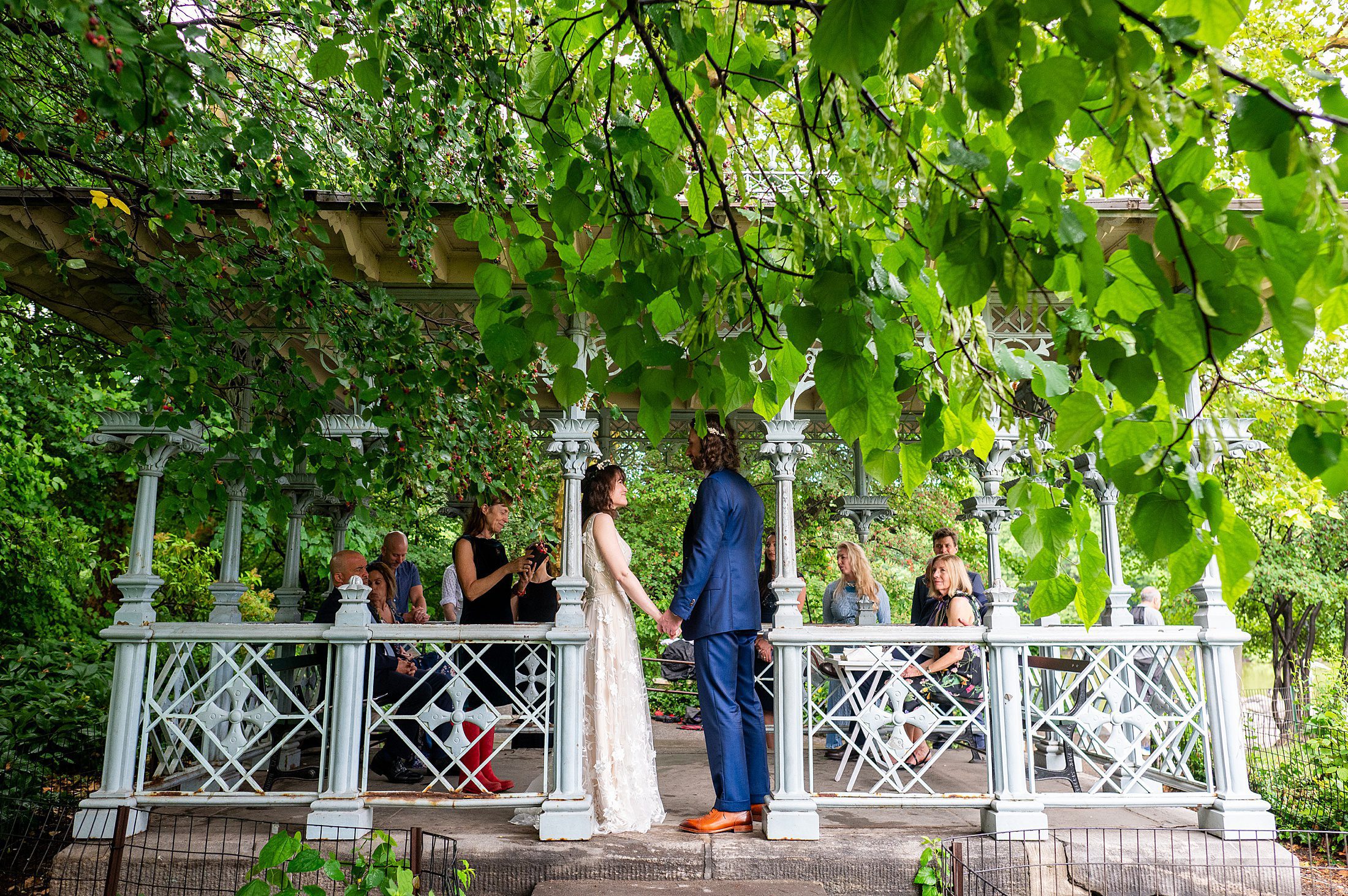Summer wedding at Ladies Pavilion in Central Park