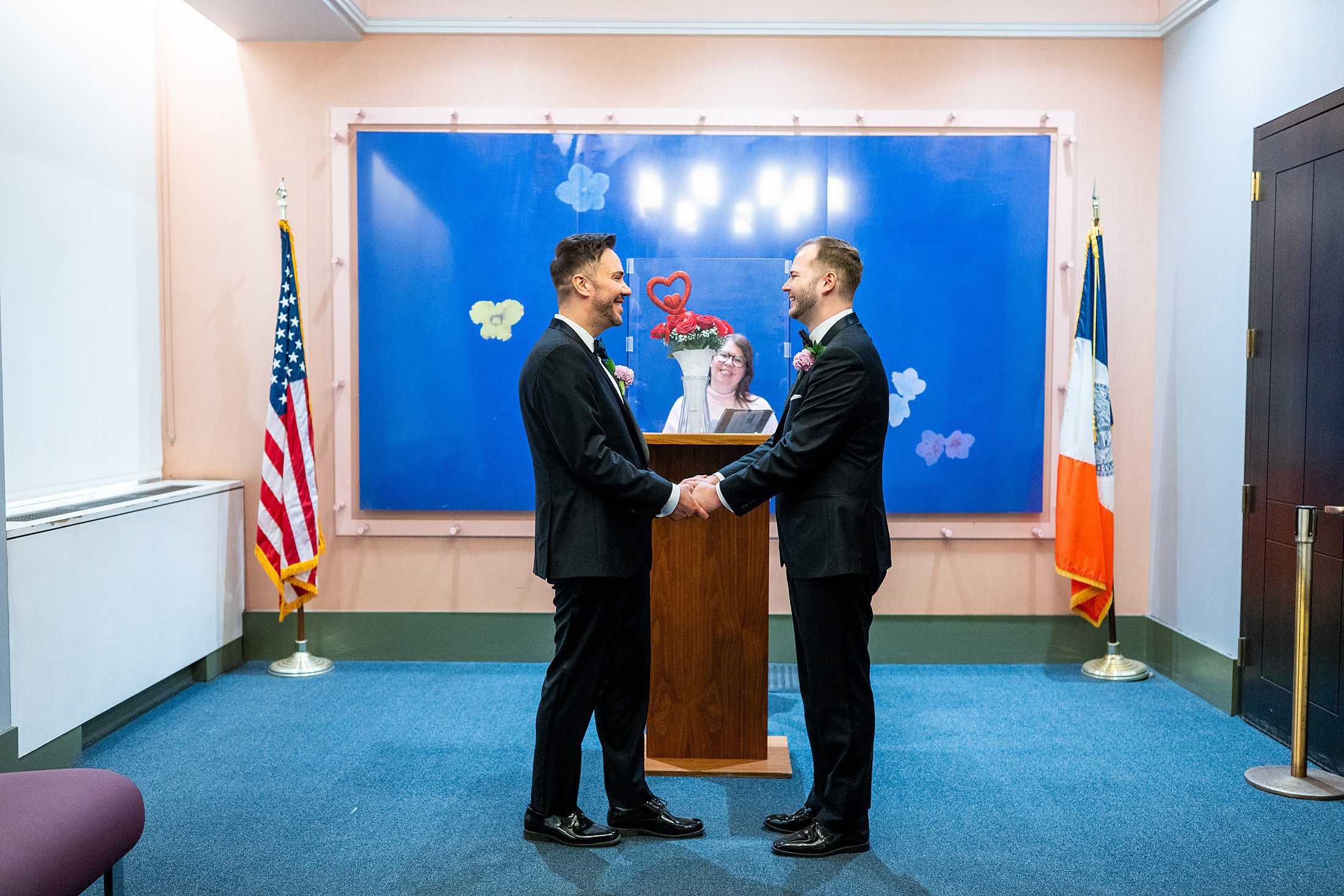 City Hall Wedding with Two Grooms 